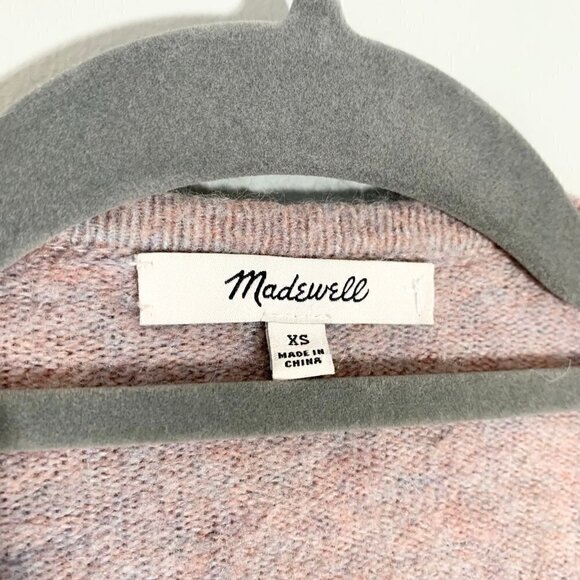 Madewell wool alpaca tunic length open front kent cardigan sweater with pockets - Picture 6 of 10